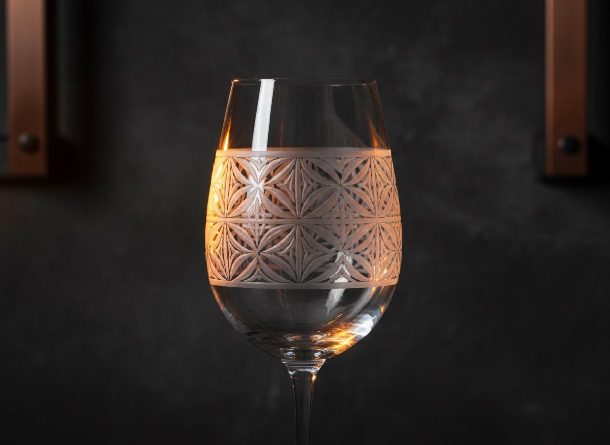 Clear Glass — 3D UV texture printing sample
